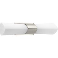 Zura 2-Light Bathroom Vanity Light in Brushed Nickel