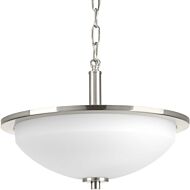 Replay 2-Light Semi-Flush Convertible in Brushed Nickel