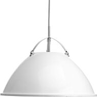 Tre 1-Light Pendant in White