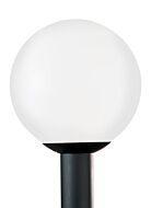 Sea Gull Globe 13 Inch Outdoor Post Light in White Plastic