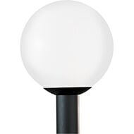 Sea Gull Globe 15 Inch Outdoor Post Light in White Plastic