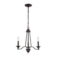 Farmington 3-Light Chandelier in Oil Rubbed Bronze