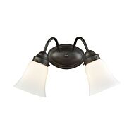 Califon 2-Light Bathroom Vanity Light in Oil Rubbed Bronze