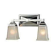 Sinclair 2-Light Bathroom Vanity Light in Polished Chrome