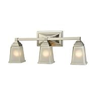 Sinclair 3-Light Bathroom Vanity Light in Brushed Nickel