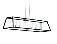 DVI Laurentian 6-Light Linear Pendant in Satin Nickel and Graphite