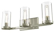 DVI Erin 3-Light Bathroom Vanity Light in Buffed Nickel