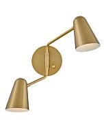 Birdie 2-Light LED Wall Sconce in Lacquered Brass