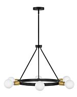 Orla 6-Light LED Chandelier in Black