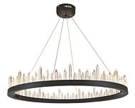 Malta 40-Light LED Chandelier in Satin Dark Grey