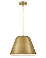 Madi 1-Light LED Pendant in Lacquered Brass