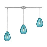 Lagoon 3-Light Pendant in Satin Nickel