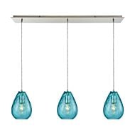 Lagoon 3-Light Pendant in Satin Nickel