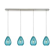 Lagoon 4-Light Pendant in Satin Nickel