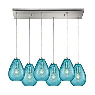 Lagoon 6-Light Pendant in Satin Nickel