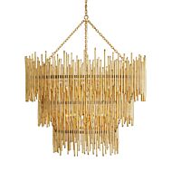 Prescott 12-Light Chandelier in Gold Leaf