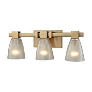 Ensley 3-Light Bathroom Vanity Light in Satin Brass