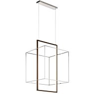 Viho 2-Light LED Foyer Chandelier in Polished Nickel