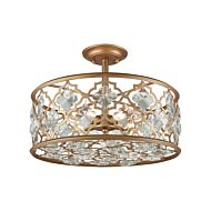 Armand 4-Light Semi-Flush Mount in Matte Gold