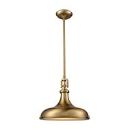 Rutherford 1-Light Pendant in Satin Brass