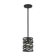 Vorticy 1-Light Mini Pendant in Oil Rubbed Bronze