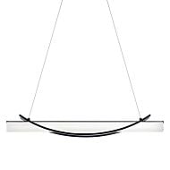 Rowan 1-Light LED Linear Chandelier in Matte Black