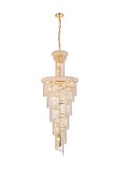 Spiral 22-Light Chandelier in Gold