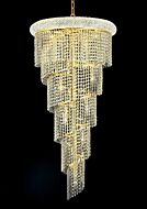 Spiral 18-Light Chandelier in Gold