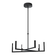 Priam 6-Light LED Chandelier in Matte Black