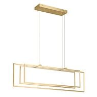 Jestin 3-Light LED Linear Chandelier in Champagne Gold