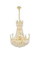 Corona 15-Light Chandelier in Gold