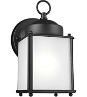 Sea Gull New Castle 8 Inch Outdoor Wall Light in Black