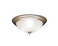 3-Light Flush Mount in Brushed Nickel