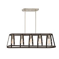 Presidio 5-Light Linear Chandelier in Rustique