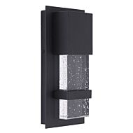 Venecia 1-Light LED Outdoor Wall Light in Matte Black