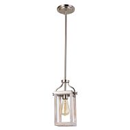 Montrose 1-Light Mini Pendant in Acia Wood & Brushed Nickel