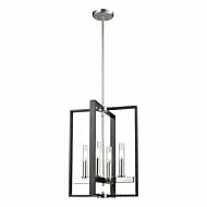 DVI Blairmore 4-Light Foyer Pendant in Satin Nickel and Graphite