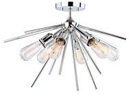 Estelle 6-Light Semi-Flush Mount in Polished Nickel