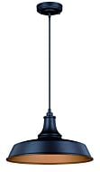 Dorado 1-Light Outdoor Pendant in Dark Bronze and Light Gold