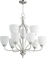 Nine Light Chandelier by Quorum