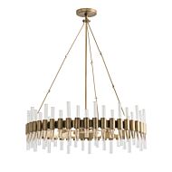 Haskell 8-Light Chandelier in Antique Brass