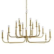 Breck 18-Light Chandelier in Antique Brass