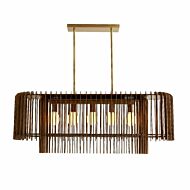 Arteriors Valencia 5 Light Linear Chandelier in Dark Walnut