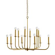 Breck 12-Light Chandelier in Antique Brass