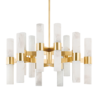 Stowe 24-Light Chandelier in Aged Brass