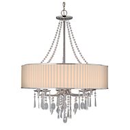 Golden Echelon 5 Light Chandelier in Chrome