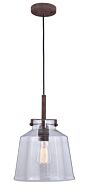 Milone 1-Light Pendant in Textured Rustic Bronze