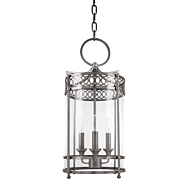 Hudson Valley Amelia 3 Light 25 Inch Pendant Light in Antique Nickel