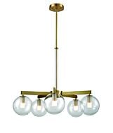 DVI Courcelette 5-Light Chandelier in Venetian Brass