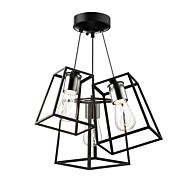 DVI Cape Breton 3-Light Semi-Flush Mount in Multiple Finishes and Ebony